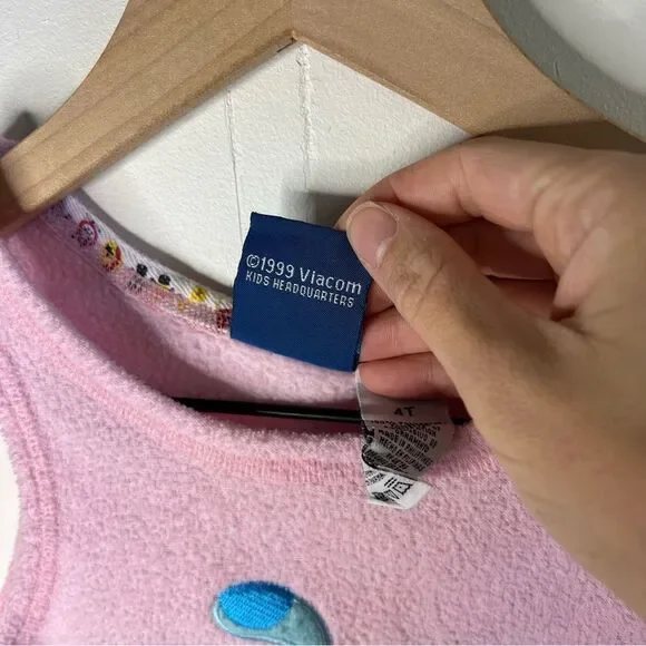 Vintage 1999 Blues Clues Terry Cloth Pink Tank Top Dress size 4T